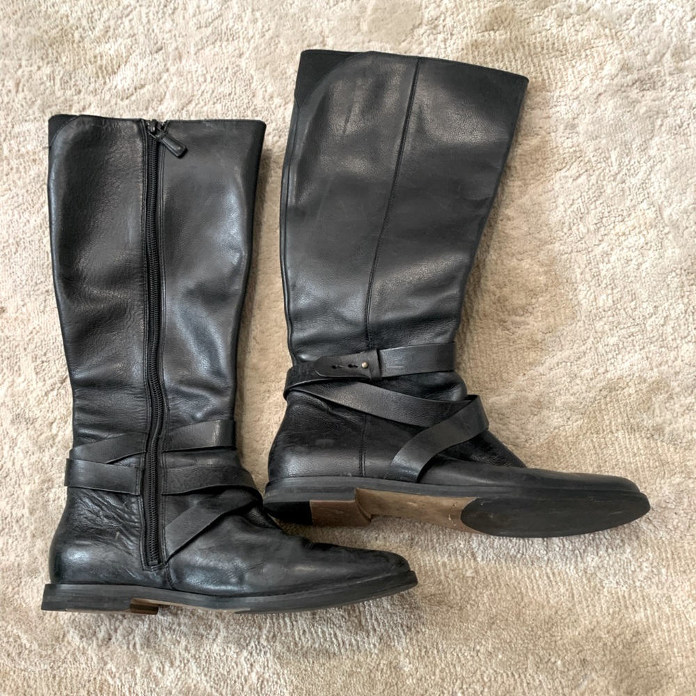 Cole Haan black riding boots, size 8.5B